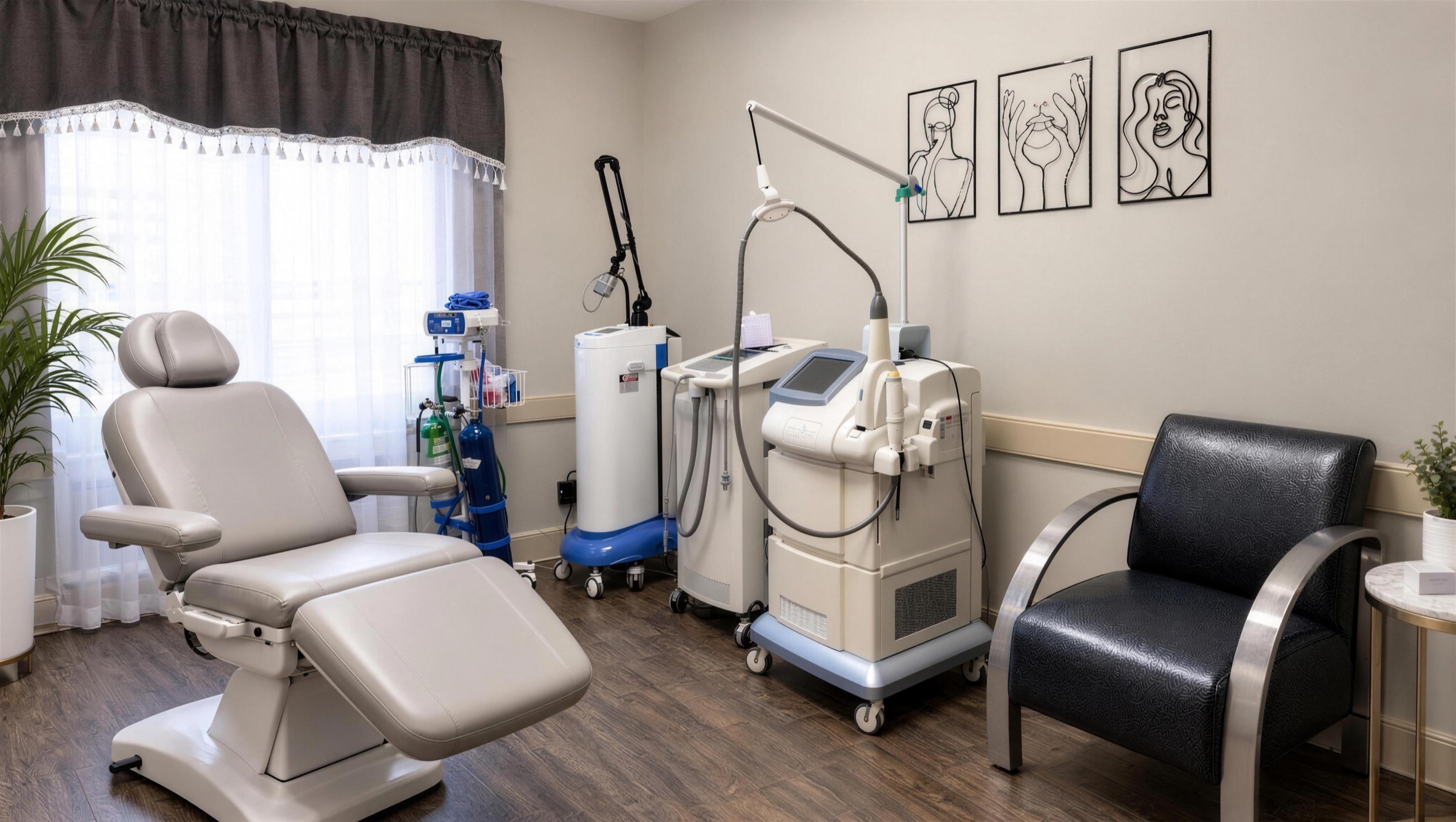 Naira's treatment room at Red Rose Rejuvenation